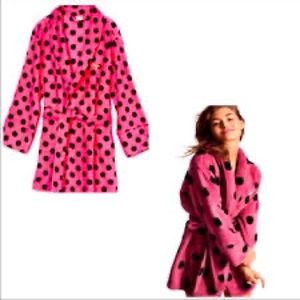 VS Pink polkadot bathrobe